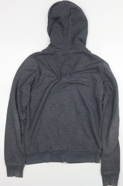The White Company Men's Grey Full Zip Hoodie, Size S