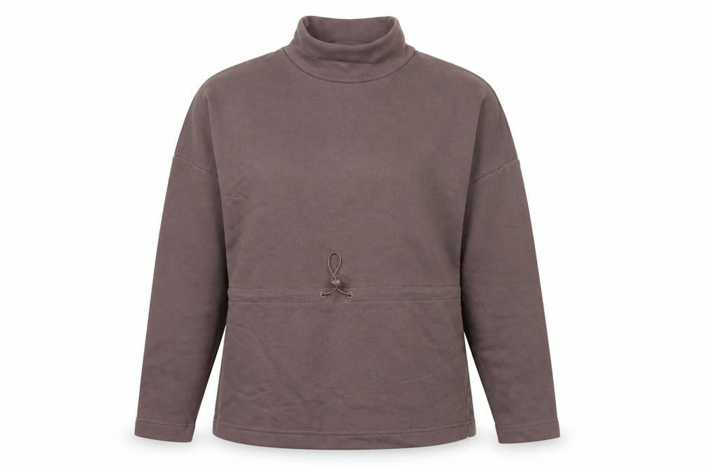 Goodmove Women's Brown High Neck Pullover Sweatshirt Size 10