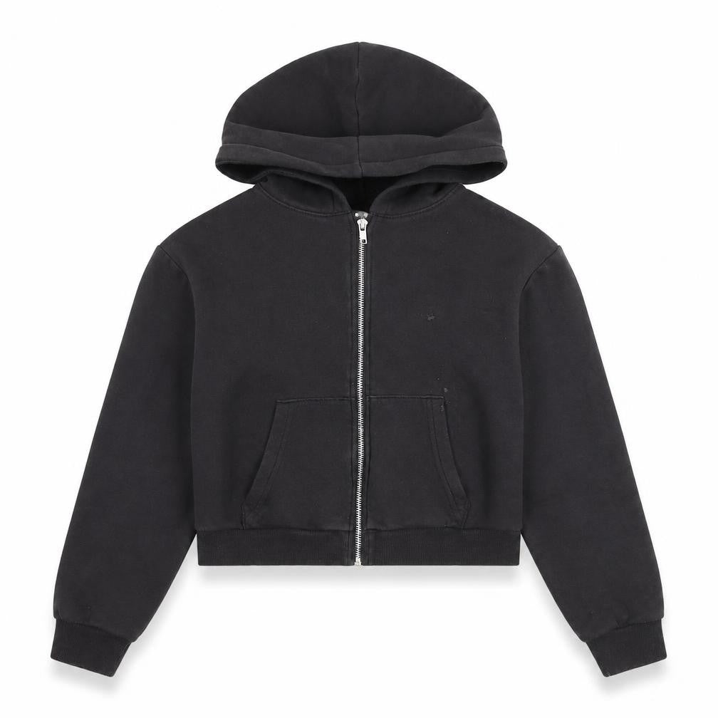 H&M Girls Black Full Zip Hoodie Size 12-14 Years
