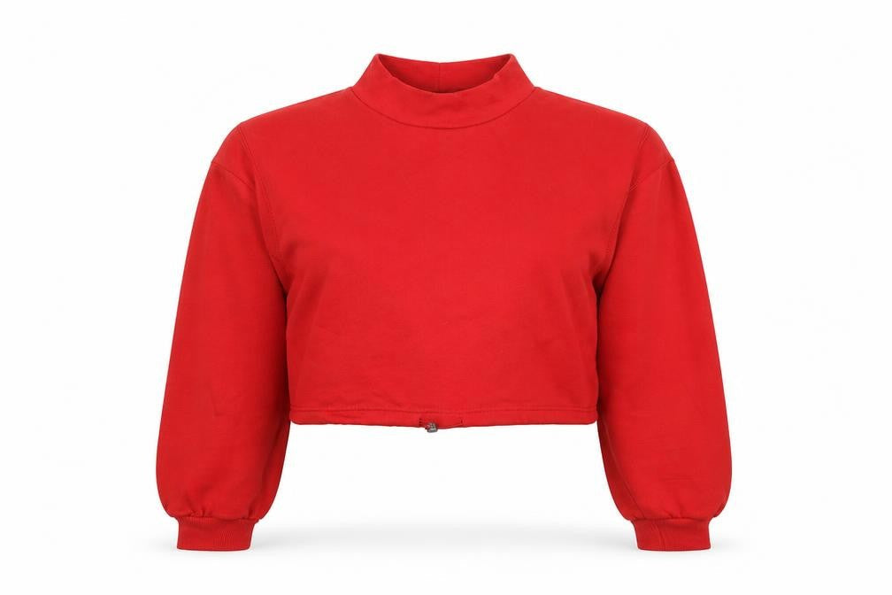 Bershka Women's Red Pullover Sweatshirt, M