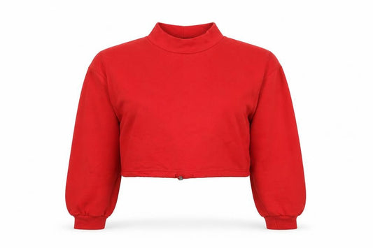 Bershka Women's Red Pullover Sweatshirt, M