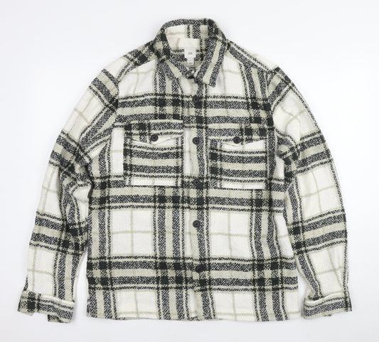River Island Men's Black Check Shirt Jacket M