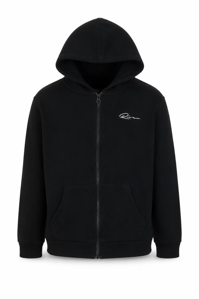 River Island Boys Black Full Zip Hoodie Size 9-10 Years