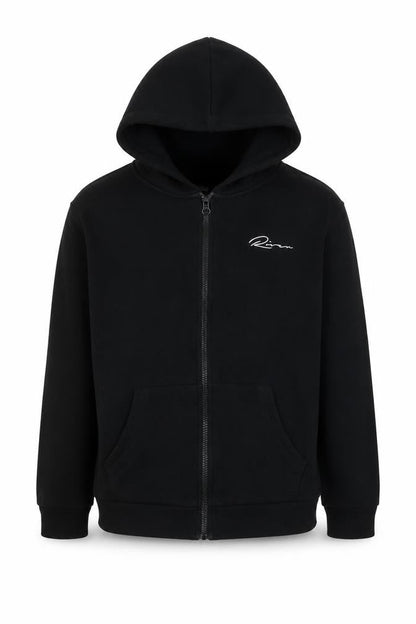 River Island Boys Black Full Zip Hoodie Size 9-10 Years
