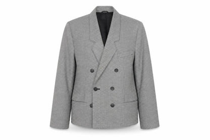 St Michael Women's Black Blazer Size 14, Herringbone Pea Coat