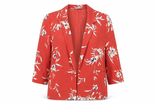 Bonmarché Women's Red Floral Blazer, Size 18