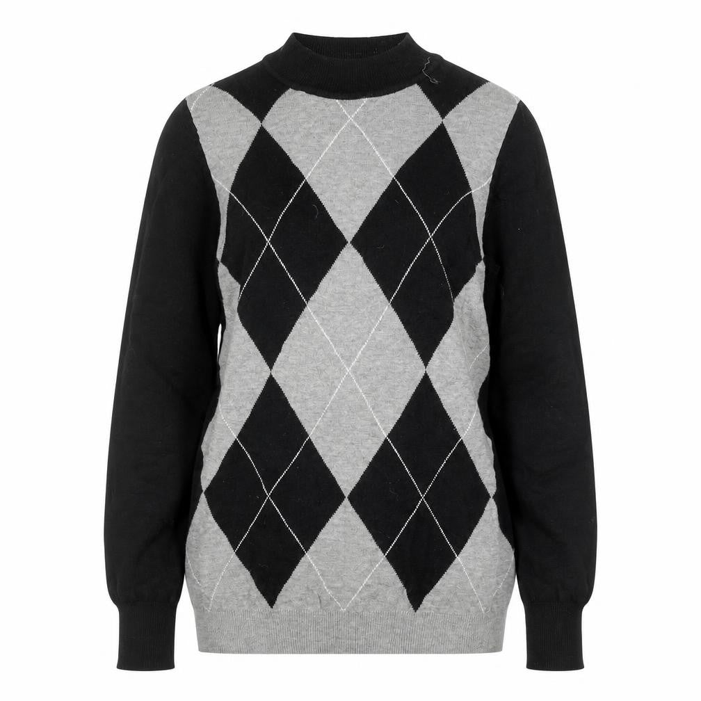 Next Women's Black Argyle Jumper Size 8