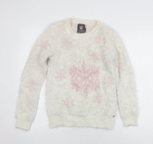 Lipsy Women's Ivory Pullover Jumper Size 12