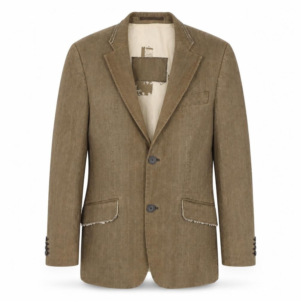 River Island Women's Brown Blazer S Pinstripe