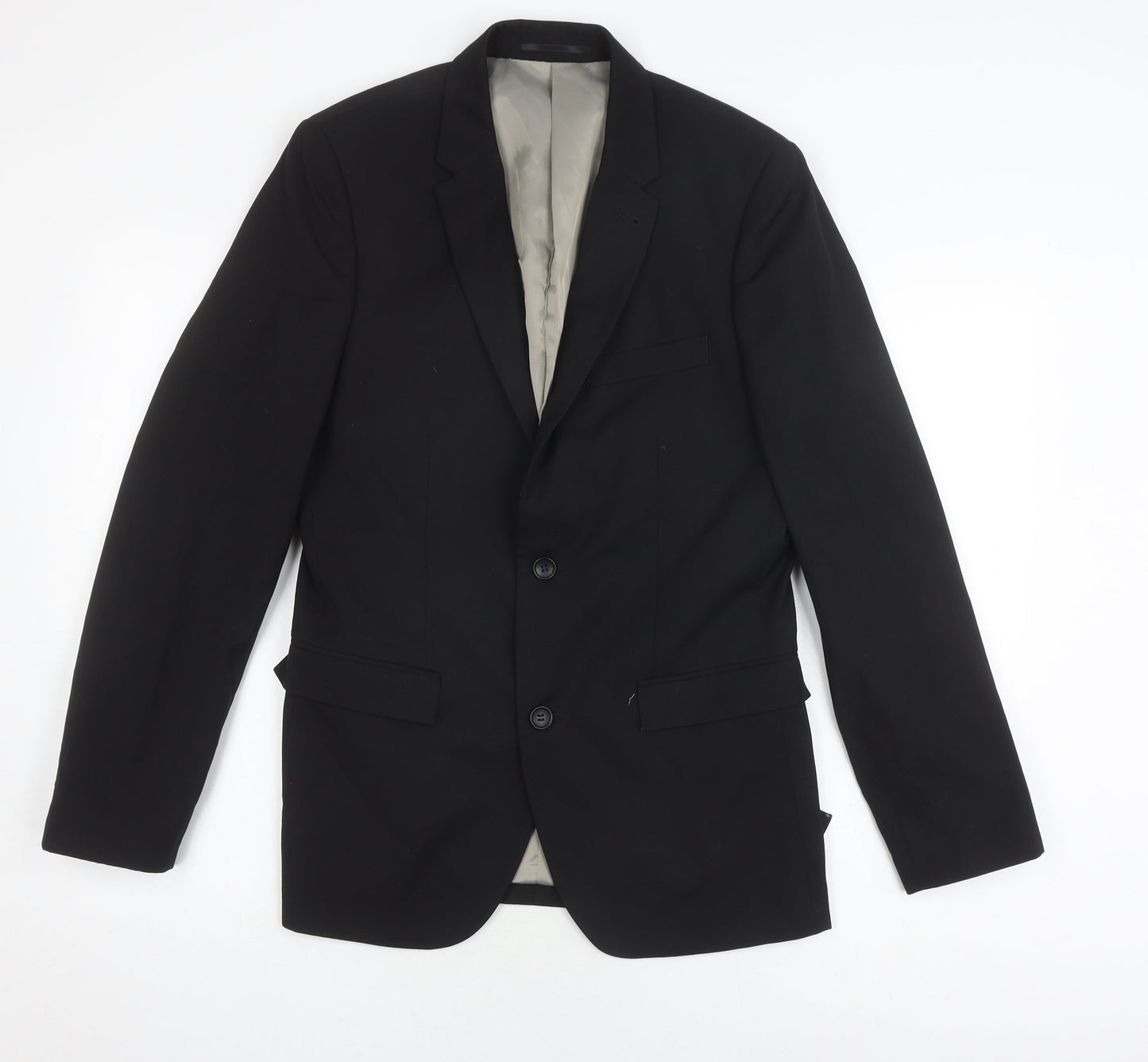 Topman Men's Black Slim Fit Blazer, Size 38, Formal