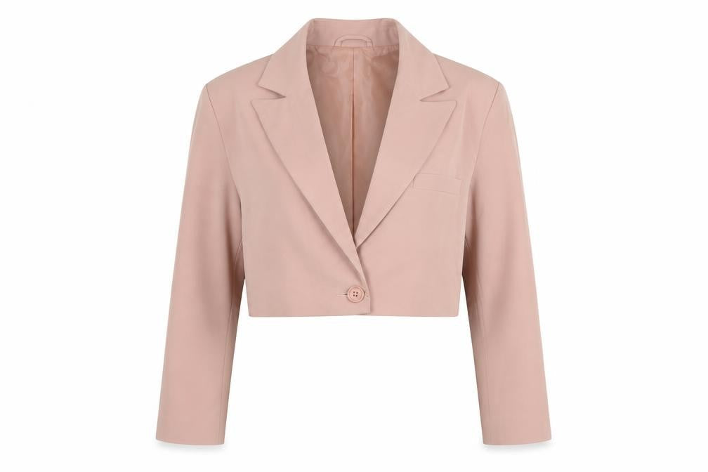 ASOS Design Women's Pink Cropped Suit Jacket M