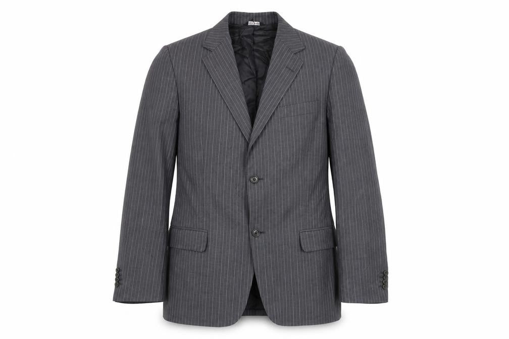 Marks & Spencer Grey Striped 44L Blazer for Men