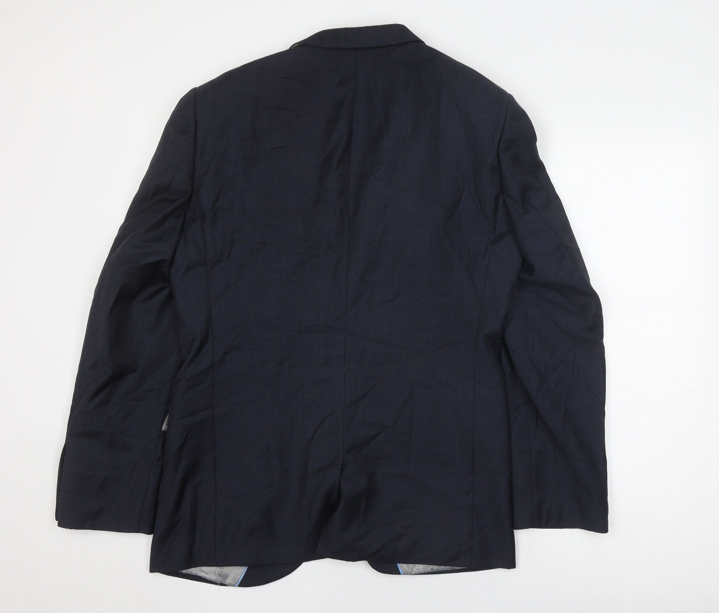 Next Men's Blue Suit Jacket, 40R, Formal, Wool