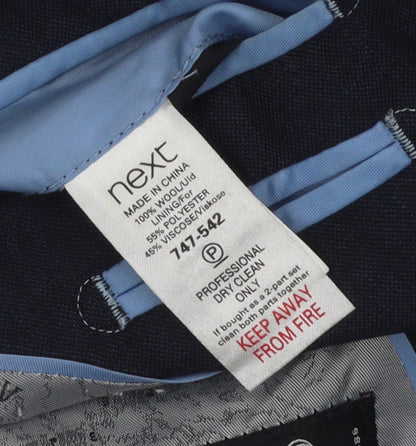 Next Men's Blue Suit Jacket, 40R, Formal, Wool