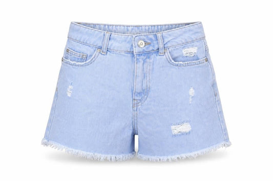 New Look Blue Teens Cut-Off Denim Shorts Cotton 11-12 Years