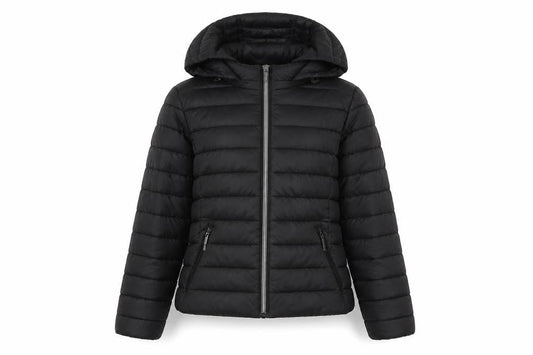 Zara Women's Black Puffer Jacket XS Hooded Casual