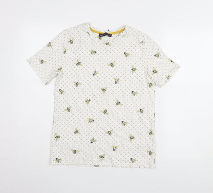 Marks & Spencer Women's White Bee Print T-Shirt Size 6