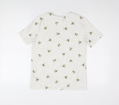 Marks & Spencer Women's White Bee Print T-Shirt Size 6