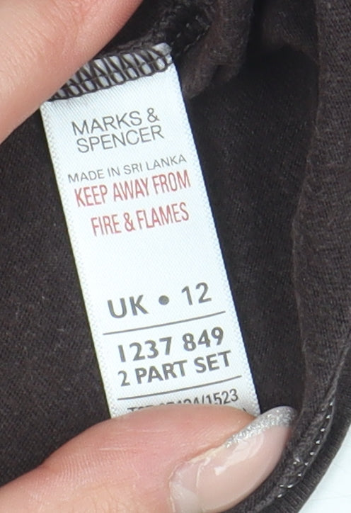 Marks & Spencer Women's Brown Christmas Pyjama Top 12