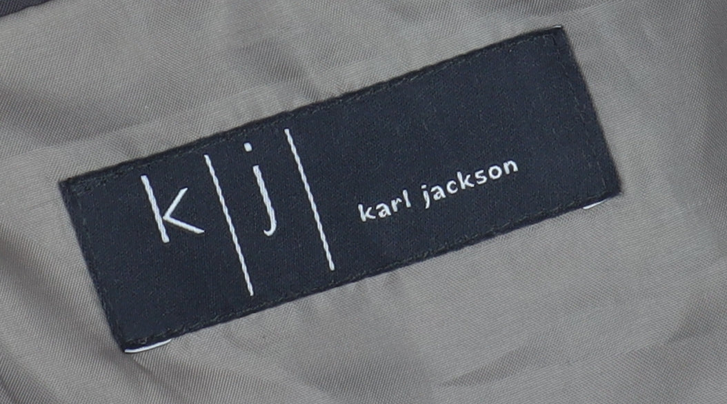 Karl Jackson Men's Grey Blazer, Size 42, Regular Fit