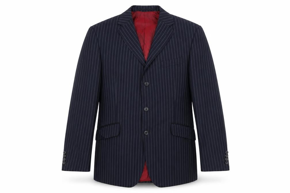 Marks & Spencer Men's Blue Striped Blazer 40L