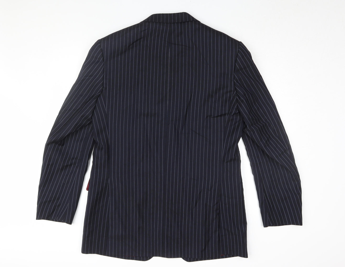 Marks and Spencer Men's Blue Striped Blazer 40L