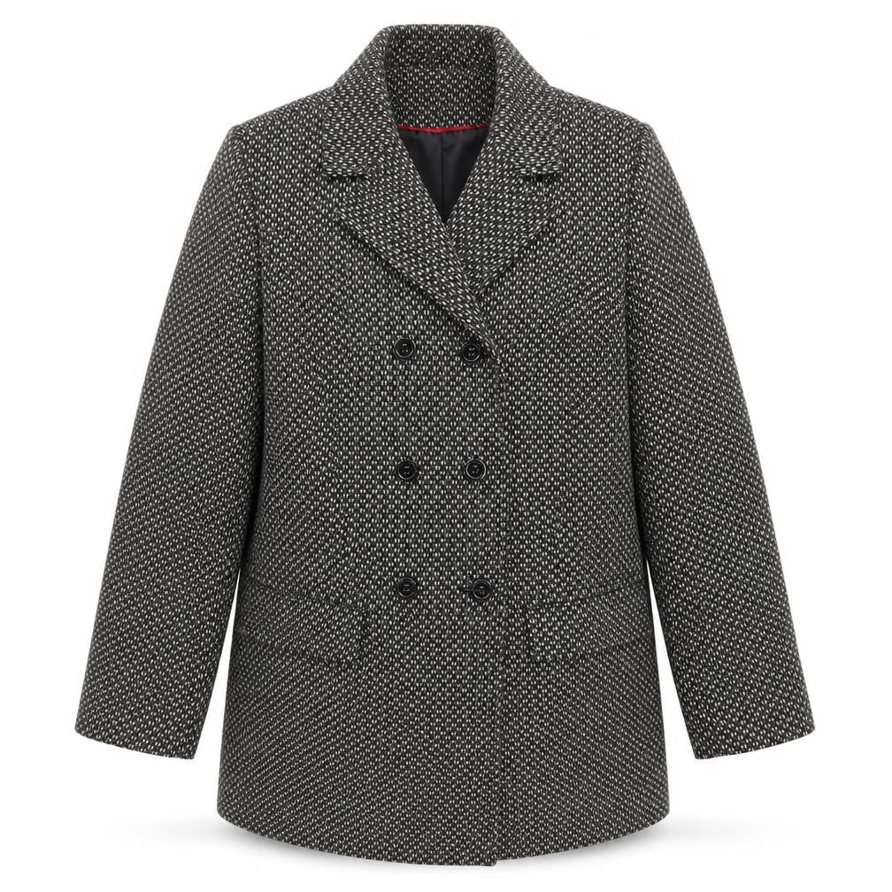 BHS Women's Grey Pea Coat Size 16 Classic Style