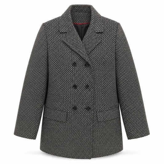 BHS Women's Grey Pea Coat Size 16 Classic Style