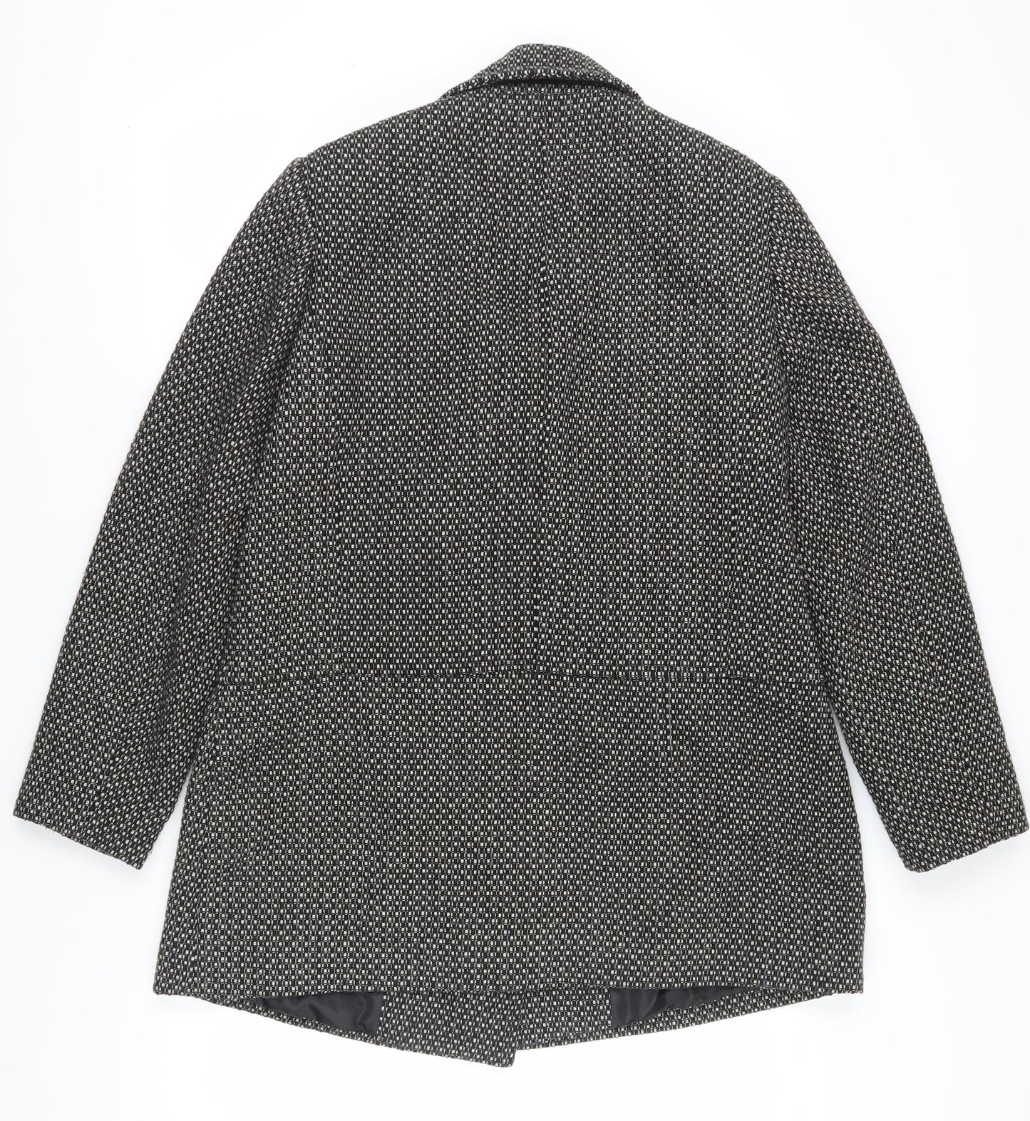 BHS Women's Grey Pea Coat Size 16 Classic Style