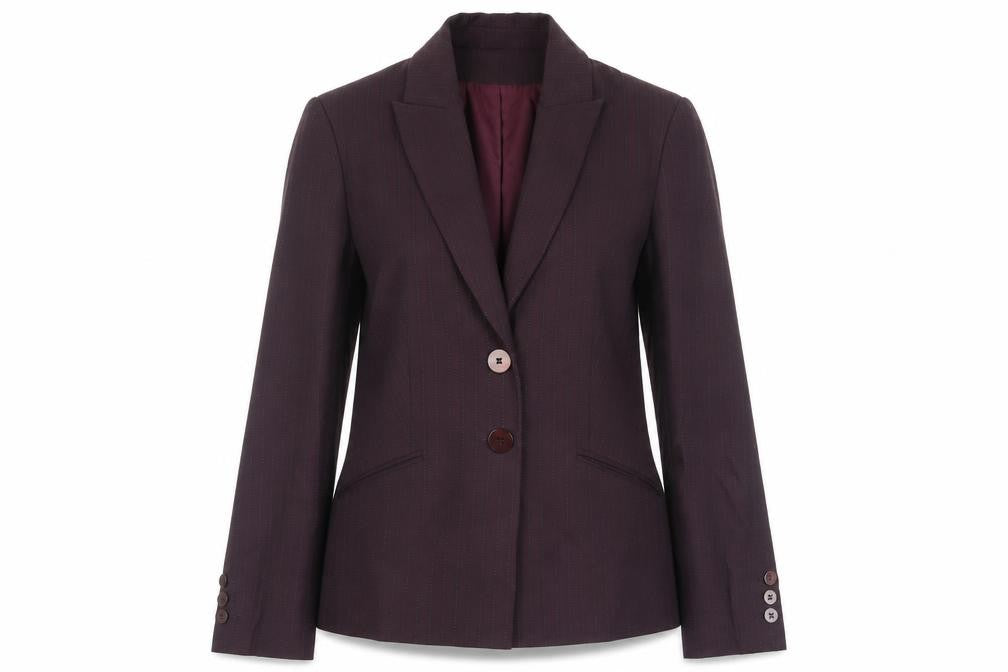 J Taylor Women's Purple Pinstripe Suit Jacket Size 12
