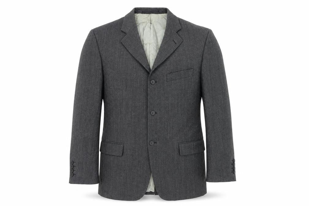 Hugo James Men's Grey Blazer, Size 42, Regular Fit