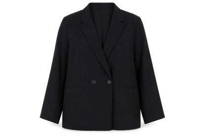 H&M Women's Black Suit Jacket, Size 12, Double-Breasted