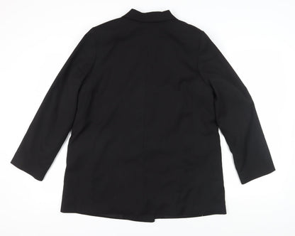 H&M Women's Black Suit Jacket, Size 12, Double-Breasted
