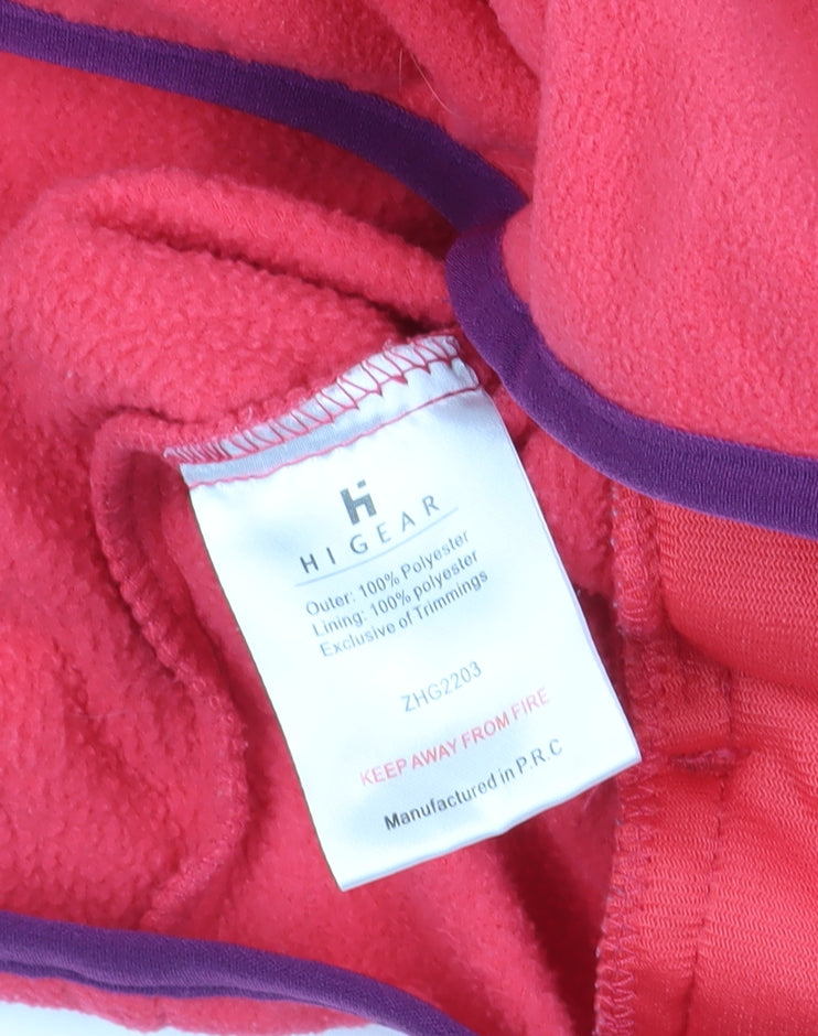 Hi Gear Women's Pink Fleece Jacket, Size 4, Full Zip