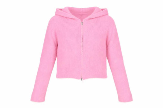 Urban Outfitters Women's Pink Full Zip Hoodie Jumper, Size 12