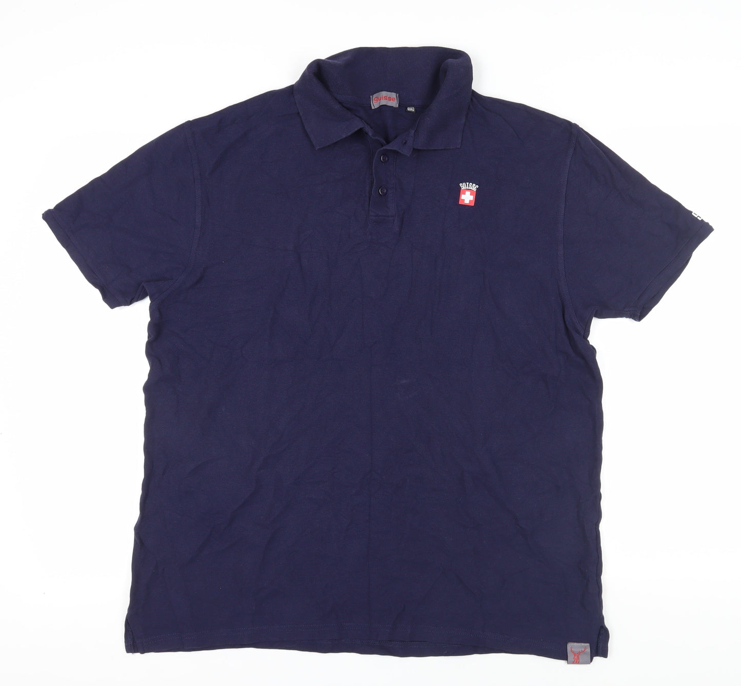 Suisse Men's Blue Short Sleeve Polo XXL