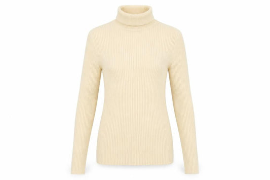 Brave Soul Women's Beige Roll Neck Jumper Size S