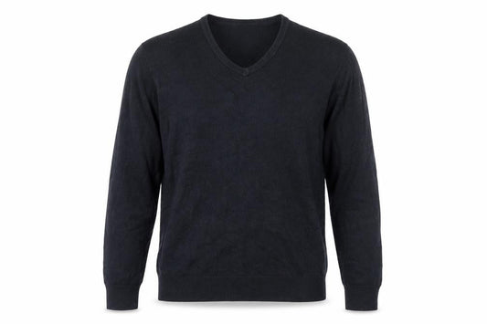 Marks & Spencer Men's Black V-Neck Jumper, L