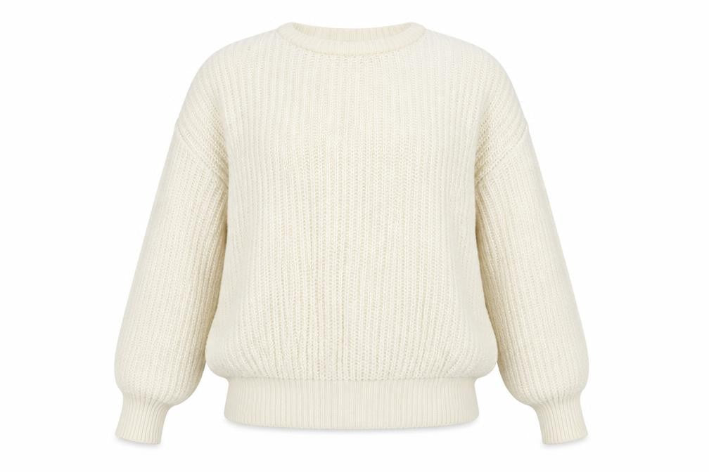 American Apparel Women's Ivory XS Cable-Knit Jumper