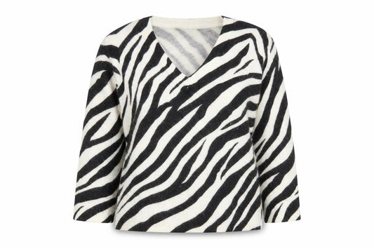 Kaliko Women’s Multicolour Zebra V-Neck Jumper