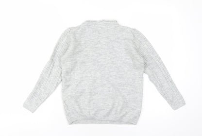 Isle Essentials Grey Cable-Knit Women's Pullover Jumper