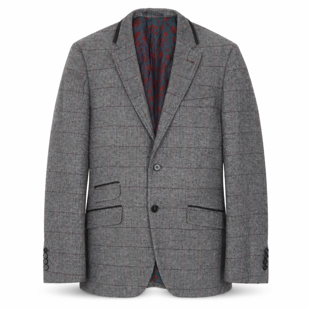 Broadstone Bros Men's Grey 40R Classic Blazer