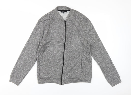 New Look Men's Grey Bomber Jacket Medium Regular Fit