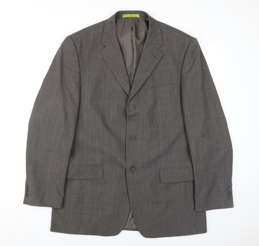 Burton Men's Grey Blazer, Size 40, Regular Fit