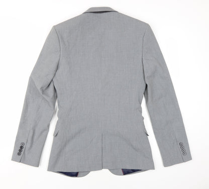 Back view of ASOS Men's Grey Blazer Regular Fit, size 36R