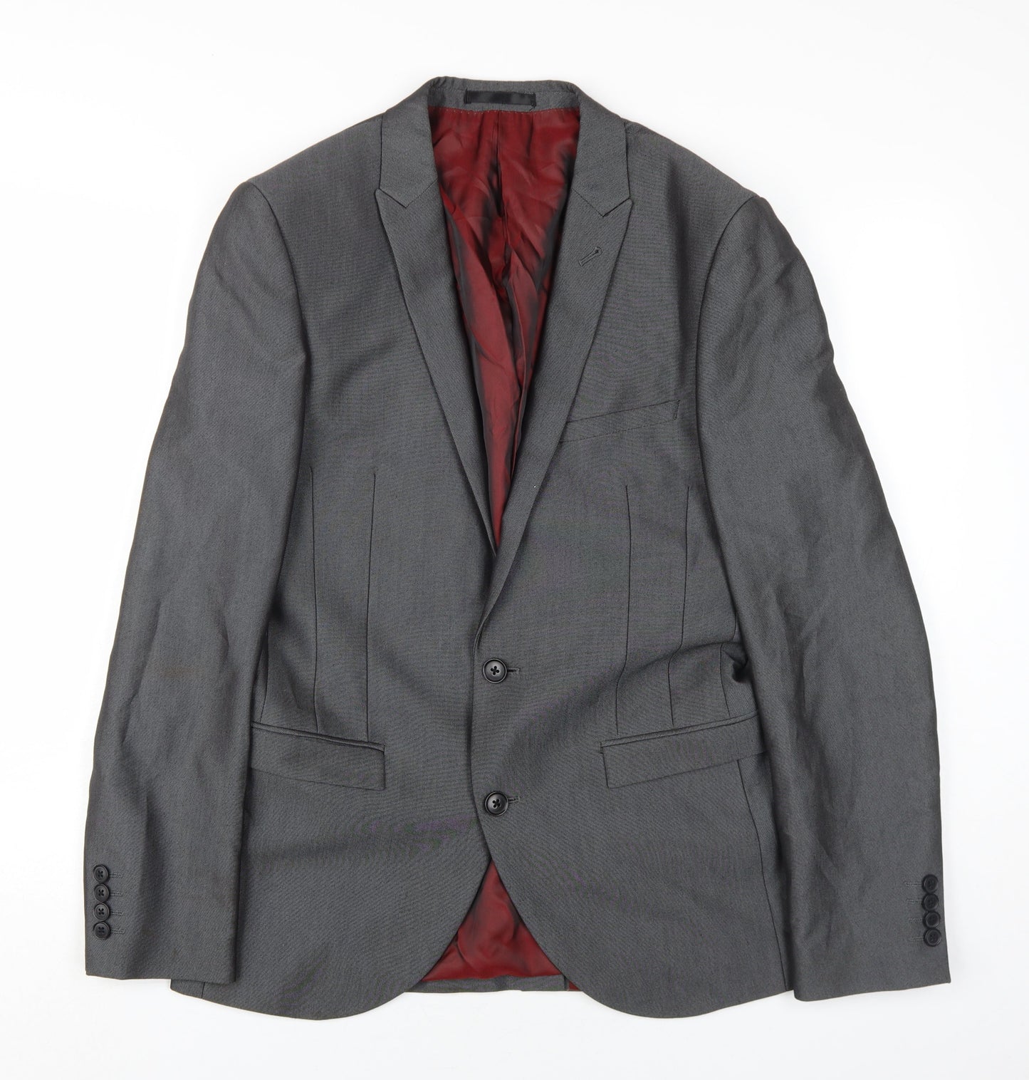 Next Men's Grey Blazer, Size 38R, Formal Business Wear