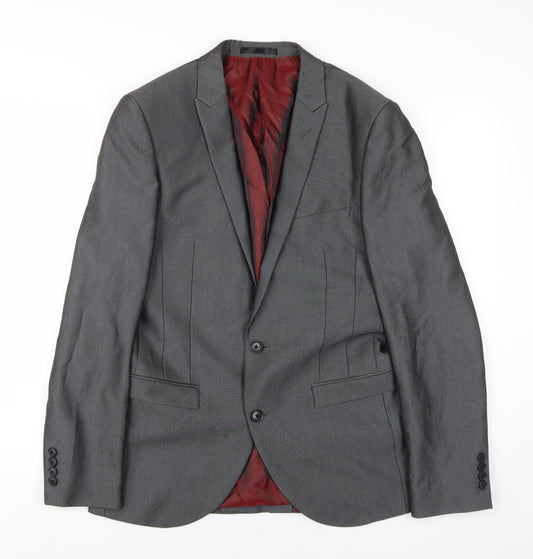 Next Men's Grey Blazer, Size 38R, Formal Business Wear