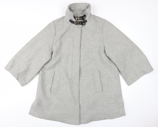 Zara Women's Grey Mid-Length Coat Size 14