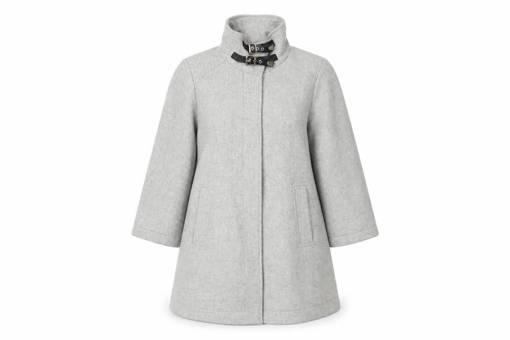 Zara Women's Grey Mid-Length Coat Size 14