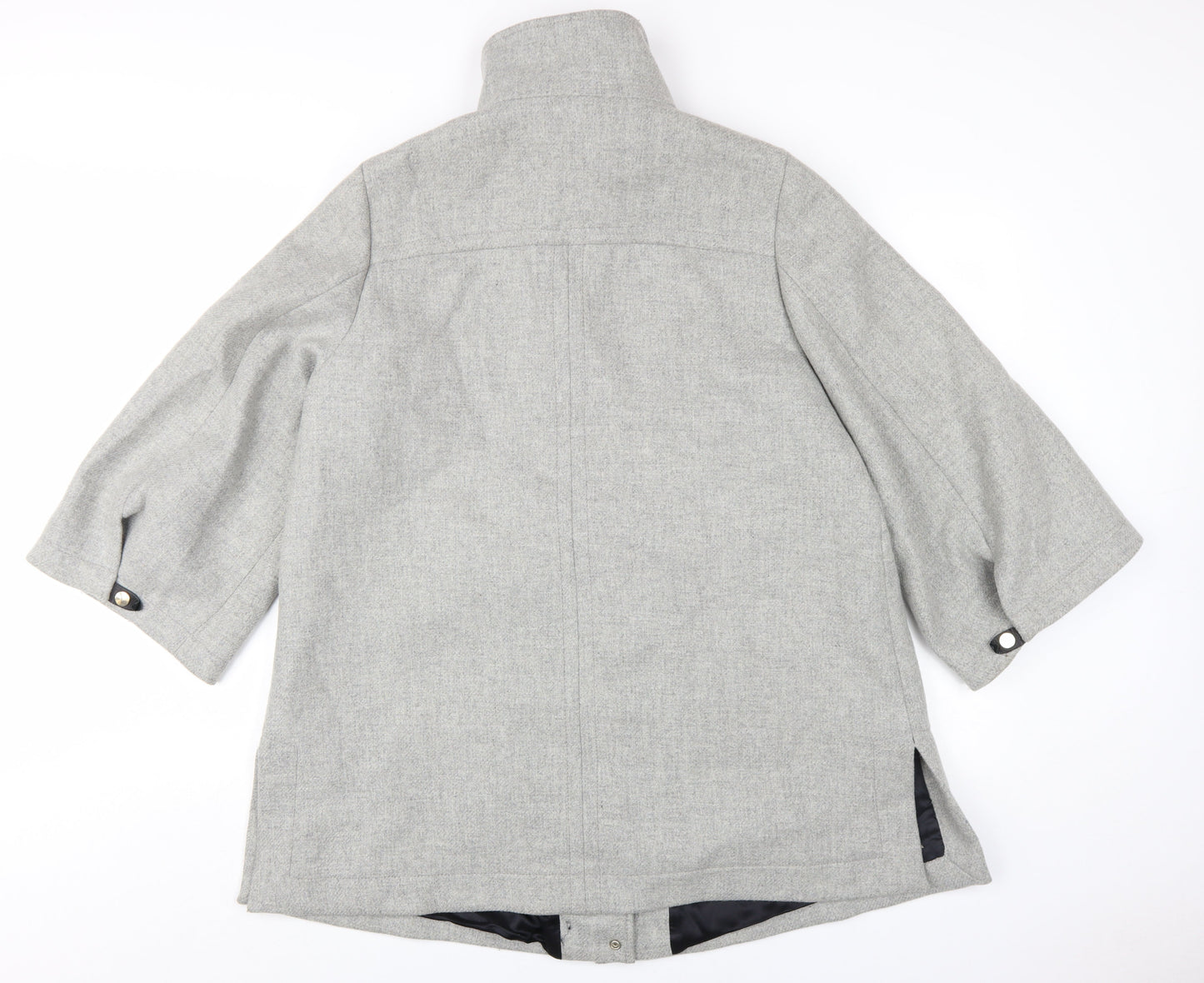 Zara Women's Grey Mid-Length Coat Size 14